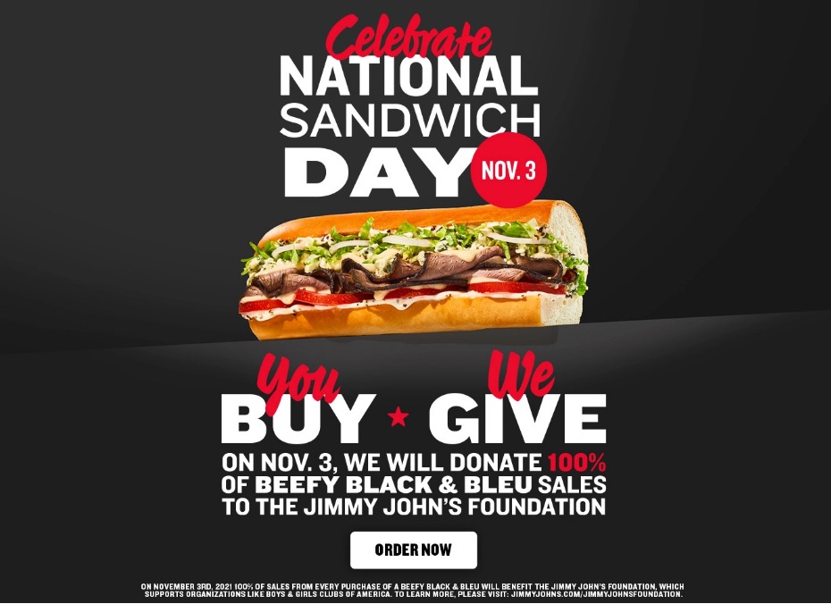 Celebrate National Sandwich Day at Jimmy John’s